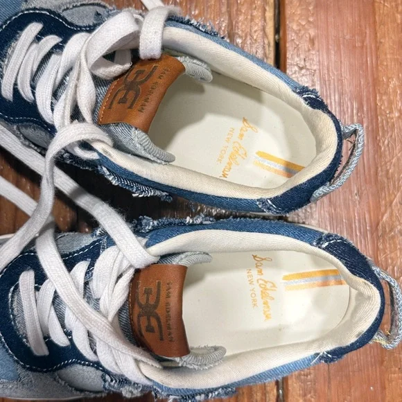 Sam Edelman Blue and White Casual Sneakers - Picture 7 of 9